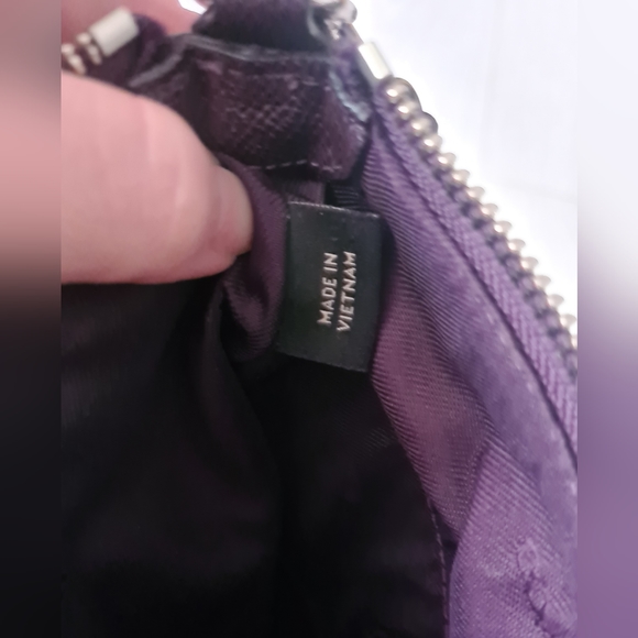 COACH KITT CROSSGRAIN LEATHER CROSSBODY SWING BAG PURPLE OXBLOOD SILVER HARDWARE - Picture 11 of 16